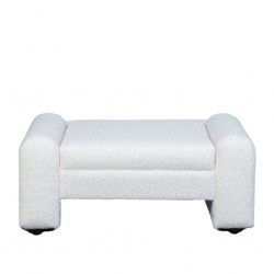 Edra Ottoman in White Fabric