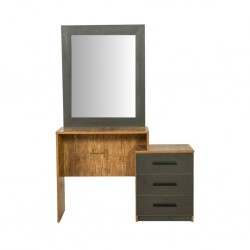 Vecelo Dressing Table & Pouf Opera Brown & Black