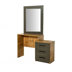 Vecelo Dressing Table & Pouf Opera Brown & Black