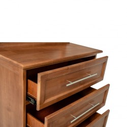 Deluxe Dressing Table With 3 Drawers And Pouf Rubberwood