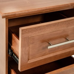 Deluxe Night Table With 2 Drawers Rubberwood