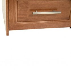 Deluxe Night Table With 2 Drawers Rubberwood
