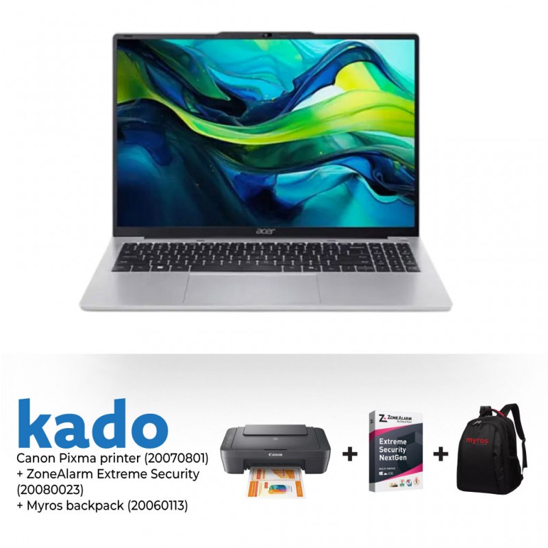 Acer Aspire Lite 16 & Free CANON PIXMA MG2541S Black + ZoneAlarm Security + Myros Backpack / Carry Case Acer Aspire Lite 16 & Free CANON PIXMA MG2541S Black + ZoneAlarm Security + Myros Backpack / Carry Case