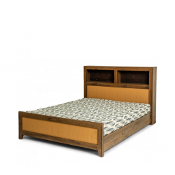 Vintage Bed 180x200 cm In MDF With Rattan