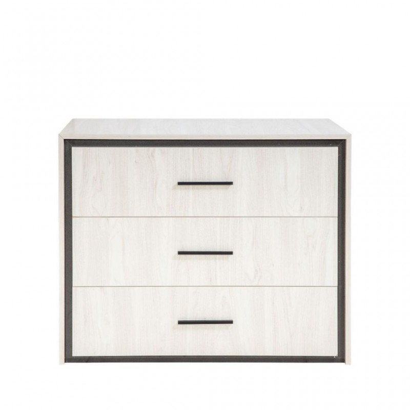 Ezra Chest of Drawers Larix Black Particle Board Ezra Chest of Drawers Larix Black Particle Board