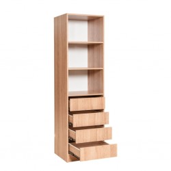 Built In Closet Red Oak With Shelves & 4 Drawers