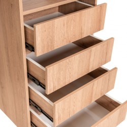 Built In Closet Red Oak With Shelves & 4 Drawers