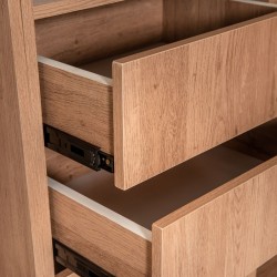 Built In Closet Red Oak With Shelves & 4 Drawers