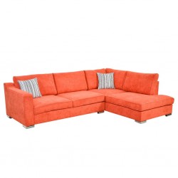 Delta Sofa Corner in Paprika Fabric