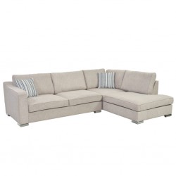 Delta Sofa Corner In Taupe Fabric