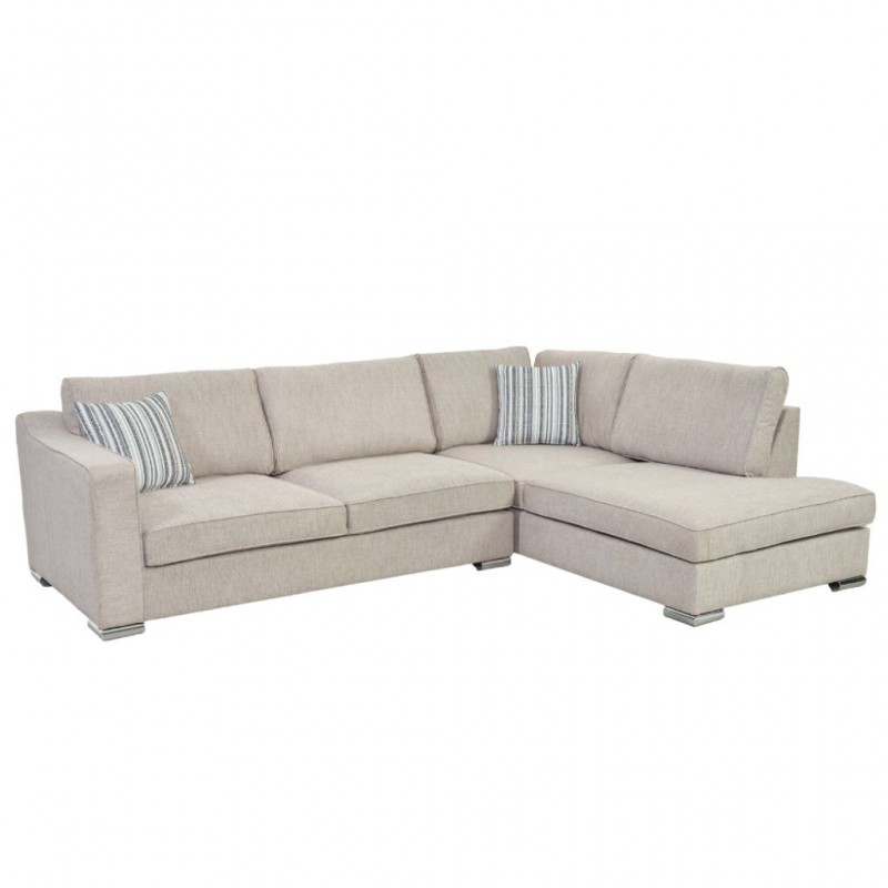 Delta Sofa Corner In Taupe Fabric