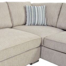 Delta Sofa Corner In Taupe Fabric