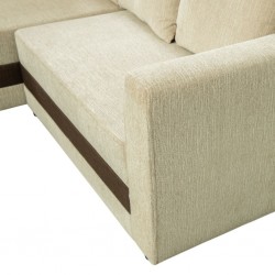 Oslo LHF Chaise + RHF 2 Seater Beige Fab