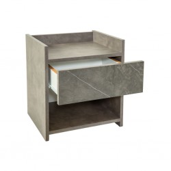 Dreamscape Night Table Dark Ash Glossy & Light Ash