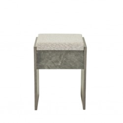 Dreamscape Dressing Table With Pouf Dark Ash Glossy & Light Ash