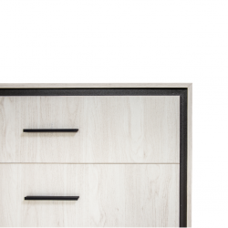 Ezra Chest of Drawers Larix Black Particle Board Ezra Chest of Drawers Larix Black Particle Board
