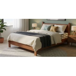 Perth Bed 150x190 cm Pine Brown Finish