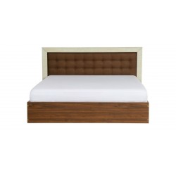 Barcelona Bed 160x200 cm Dark Walnut & Ash Grey