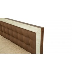 Barcelona Bed 160x200 cm Dark Walnut & Ash Grey