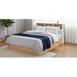 Capella Bed 150x190 cm White & Oak Capella Bed 150x190 cm White & Oak