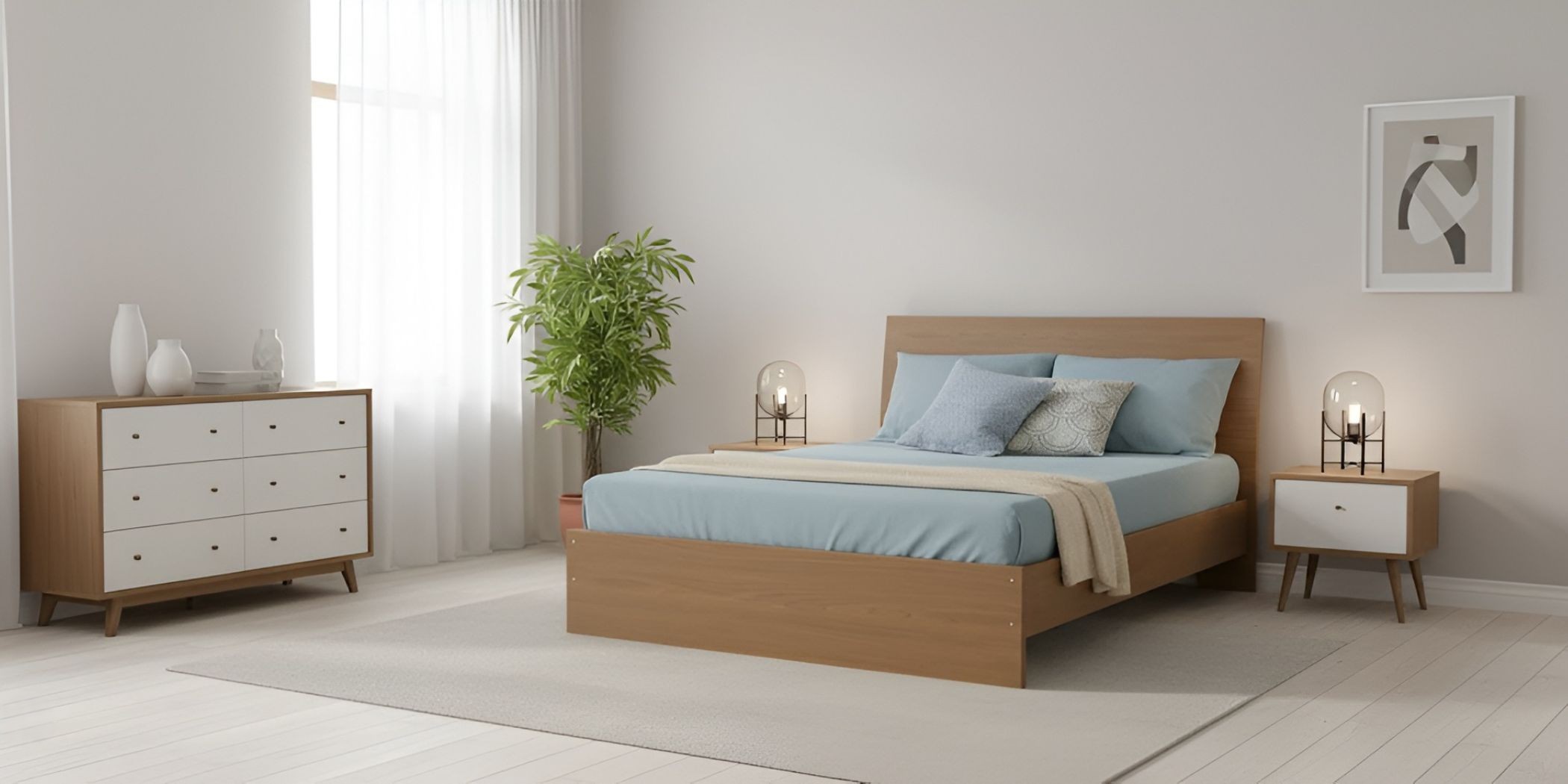 Brazilia Bed 150x190 cm Dark Teak Hydrofuge Particle Board