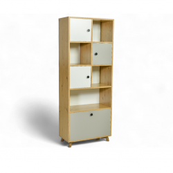 Sandy Bookshelf Oak, White & Grey Sandy Bookshelf Oak, White & Grey