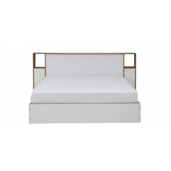 Casablanca Bed 150x190 cm Golden Oak & White MDF