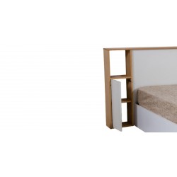 Casablanca Bed 150x190 cm Golden Oak & White MDF