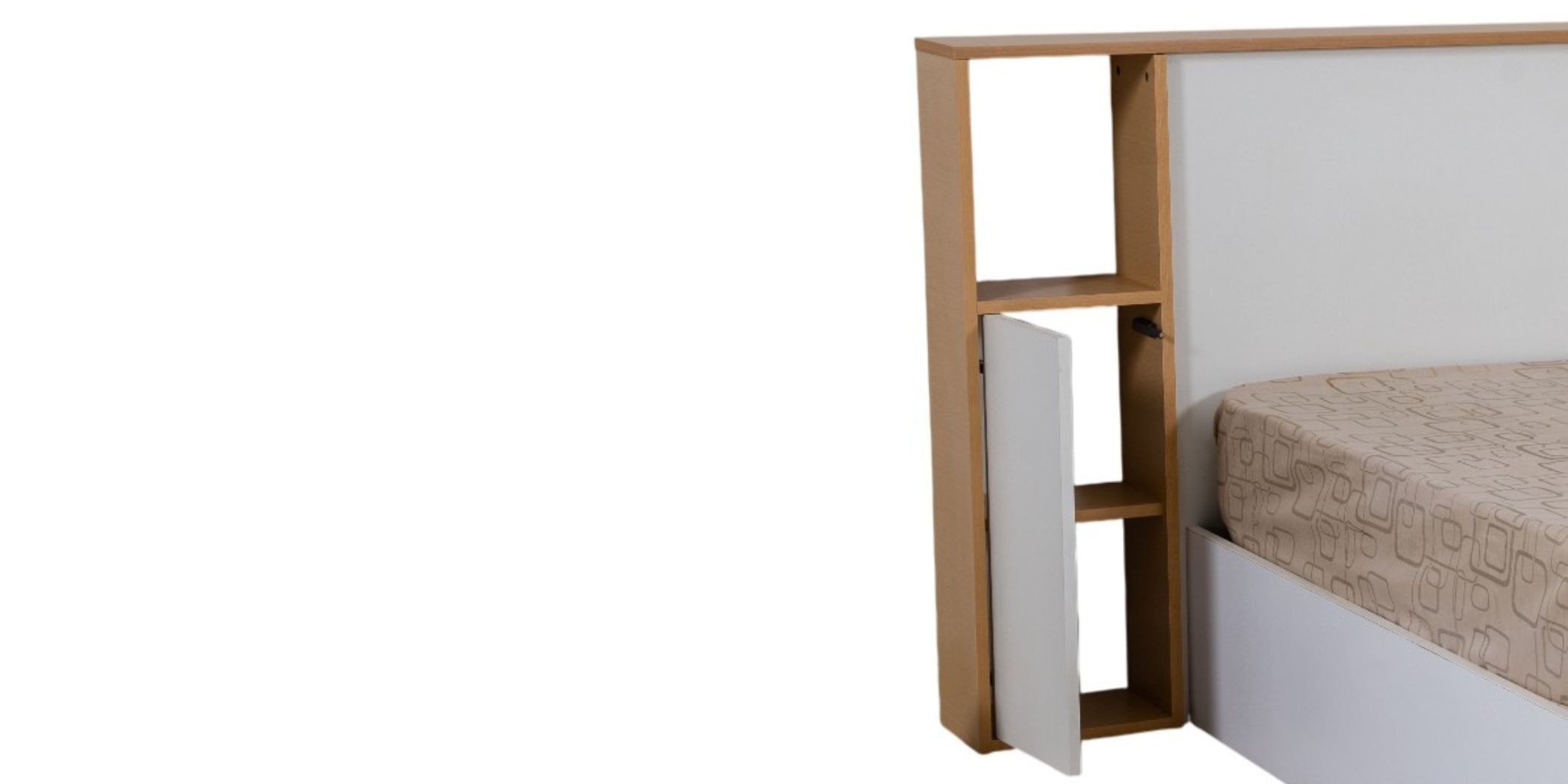 Casablanca Bed 150x190 cm Golden Oak & White MDF