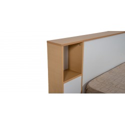 Casablanca Bed 150x190 cm Golden Oak & White MDF