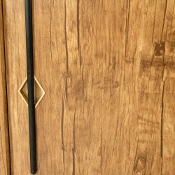 Chanelle Wardrobe 2 Doors Sliding Opera Walnut MDF