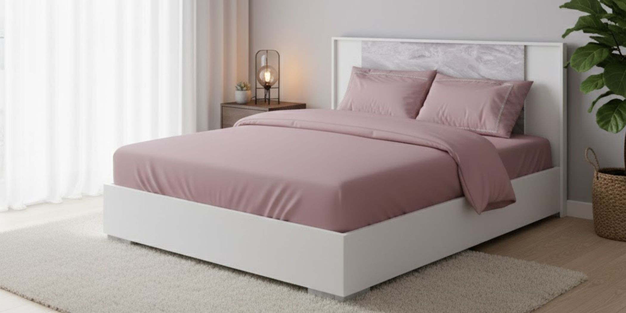 Sofia Bed 160x200 cm Gold Marble And White