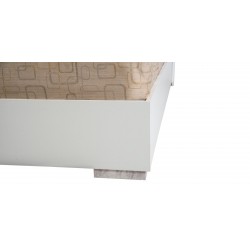 Sofia Bed 160x200 cm Gold Marble And White