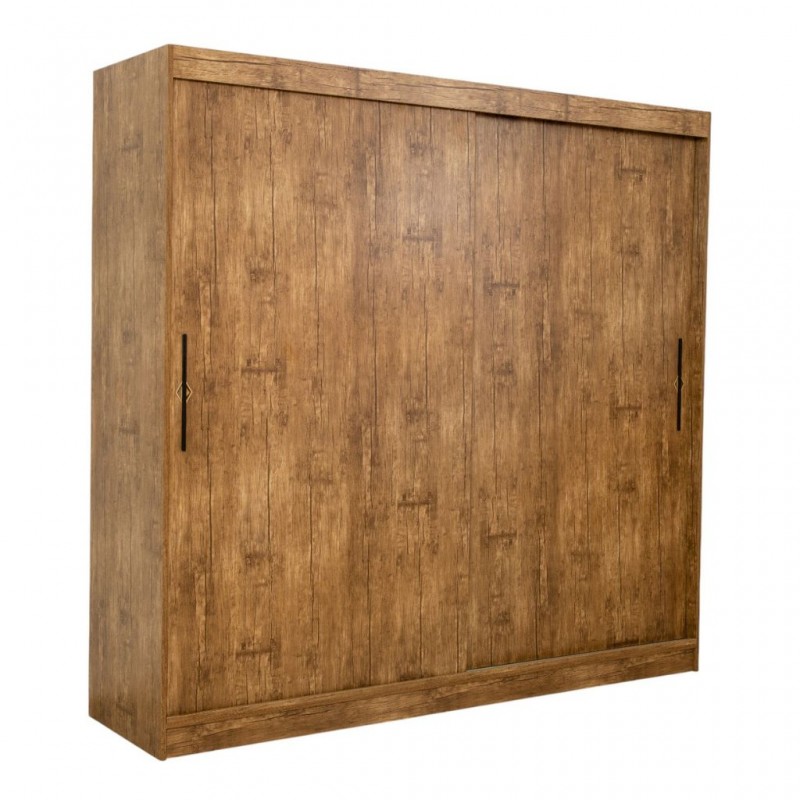 Chanelle Wardrobe 2 Doors Sliding Opera Walnut MDF
