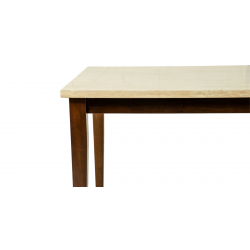 Sheena Table and 6 Chairs Dark Walnut