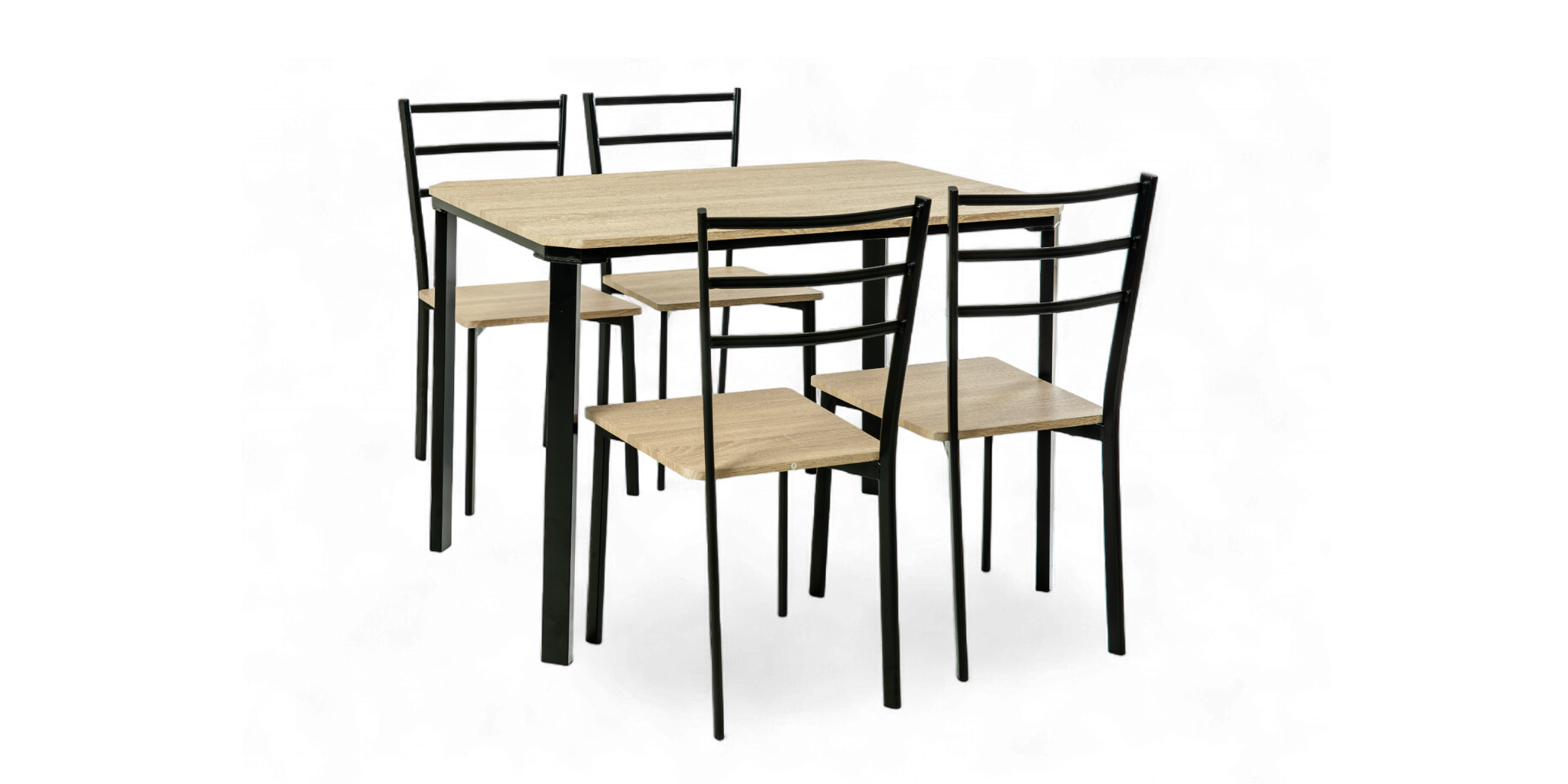 Rugga Table and 4 Chairs Metal/MDF