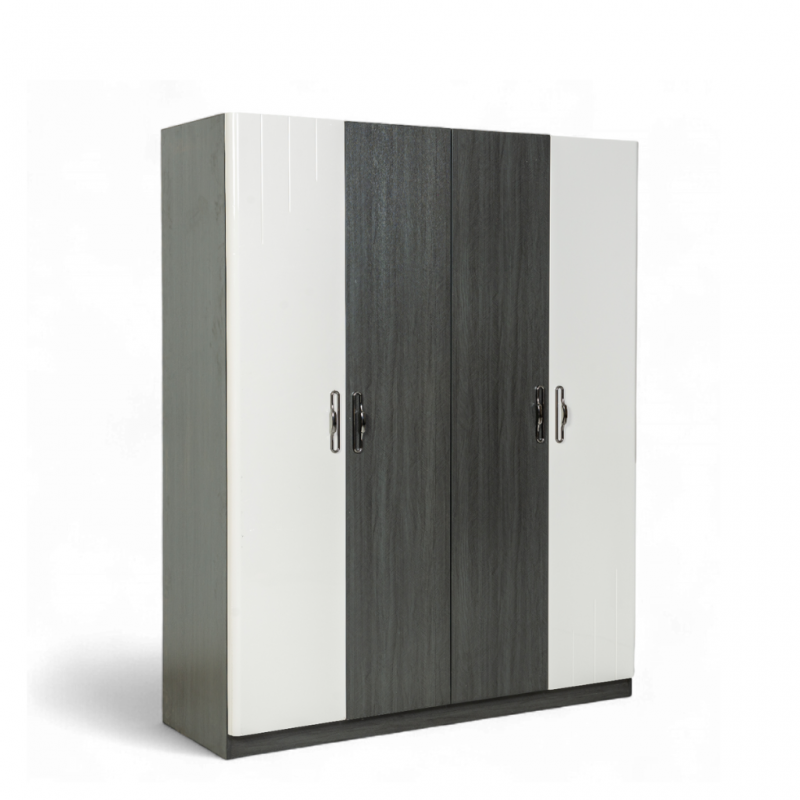 Hugo Wardrobe 4 Doors Dark Grey