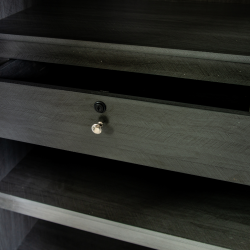 Hugo Wardrobe 4 Doors Dark Grey