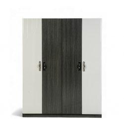 Hugo Wardrobe 4 Doors Dark Grey