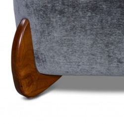 Curve Occasional Chair Fabric Grey Amigo