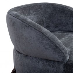 Curve Occasional Chair Fabric Grey Amigo