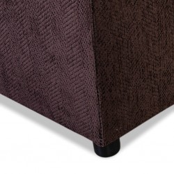 Tola Corner LHF Chaise+2S Armless+Otto Fabric Brown