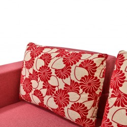 Tola Corner in Burgandy Fabric