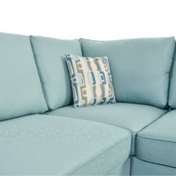 Bella Sofa Corner 3 Str+RHF+Otto Fabric Peacock