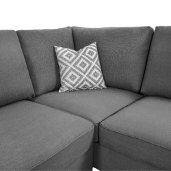 Bella Sofa Corner Fabric D.Grey