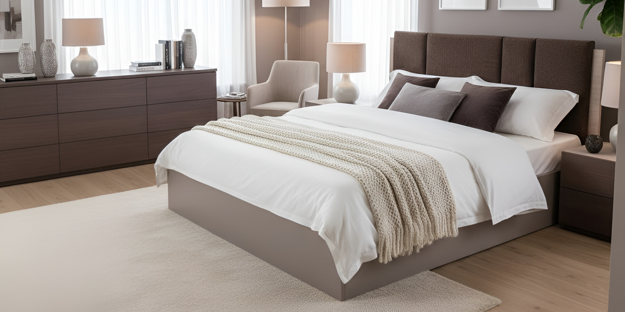 Garnelia Bed 160x200 cm Relic Oak & Smoky MDF/Particle Board