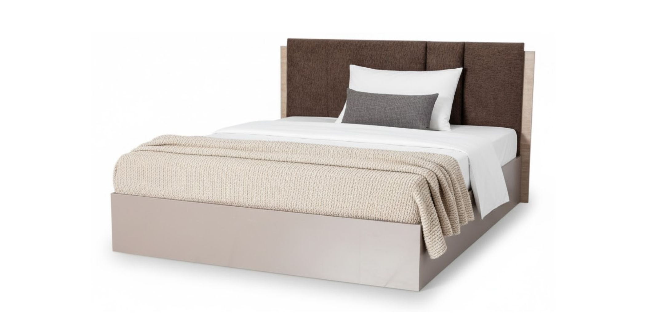 Garnelia Bed 160x200 cm Relic Oak & Smoky MDF/Particle Board