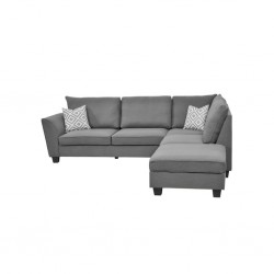 Bella Sofa Corner Fabric D.Grey