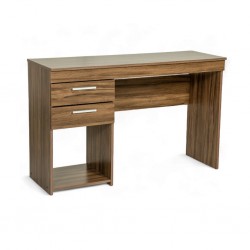 Fraser Office Table Walnut With 2 Drawers