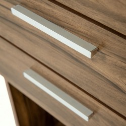 Fraser Office Table Walnut With 2 Drawers